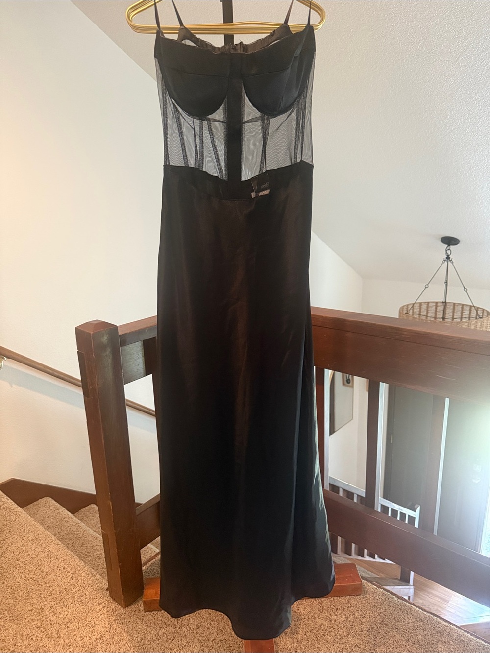 Vintage Frederick’s of Hollywood Black Strapless Corset Dress Size 6
